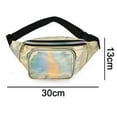 thumbnail image 2 of Riñoneras holográficas, cinturón ajustable para festivales, correr, riñonera impermeable con bolsillos, 2 of 5