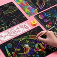 thumbnail image 2 of notes à Gratter Colorées - Cadeaux de Fête, Artisanat pour Enfants (a4 100 pièces (10 Pièces + 4 Modèles)), 2 of 4