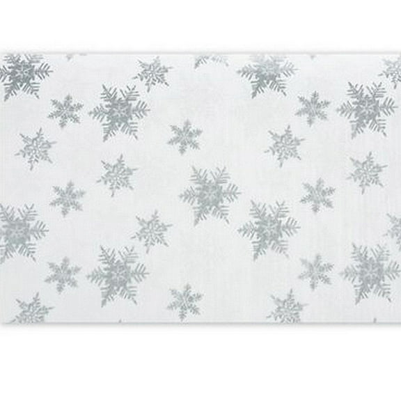 Silver Pearl Snowflakes Tissue Paper - 20in. x 30in. - 12 Sheets (43B230)