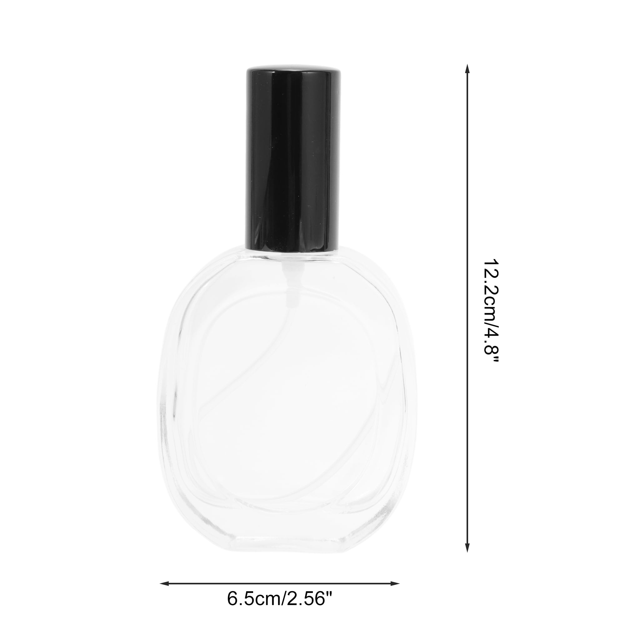 Unique Bargains Elegant 50ml/1.69oz Perfume Bottle with Spray Black Oval Bottle