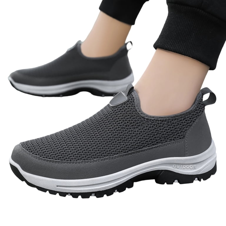 orthopedic dress shoes for men IEMIEMIEM Arch Support Slip on Non Slip Golf Shoes Wide Knitted Mesh Stretch Volleyball Shoes Comfortable 2026 Foam Shoes combination last that provides ample room for custom orthotics and ensures a comfortable fit for those with foot conditions that need more interior space Best Orthopedic Dress Shoes for