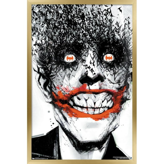 DC Comics - The Joker - Bats Wall Poster, 22.375" x 34", Framed
