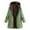 Green, variant on Youmylove Women Jacket Casual Zip Up Coat Winter Warm Outwear Floral Print Hooded Pockets Vintage Oversize Coats Comfortable Warm Winter Outerwear