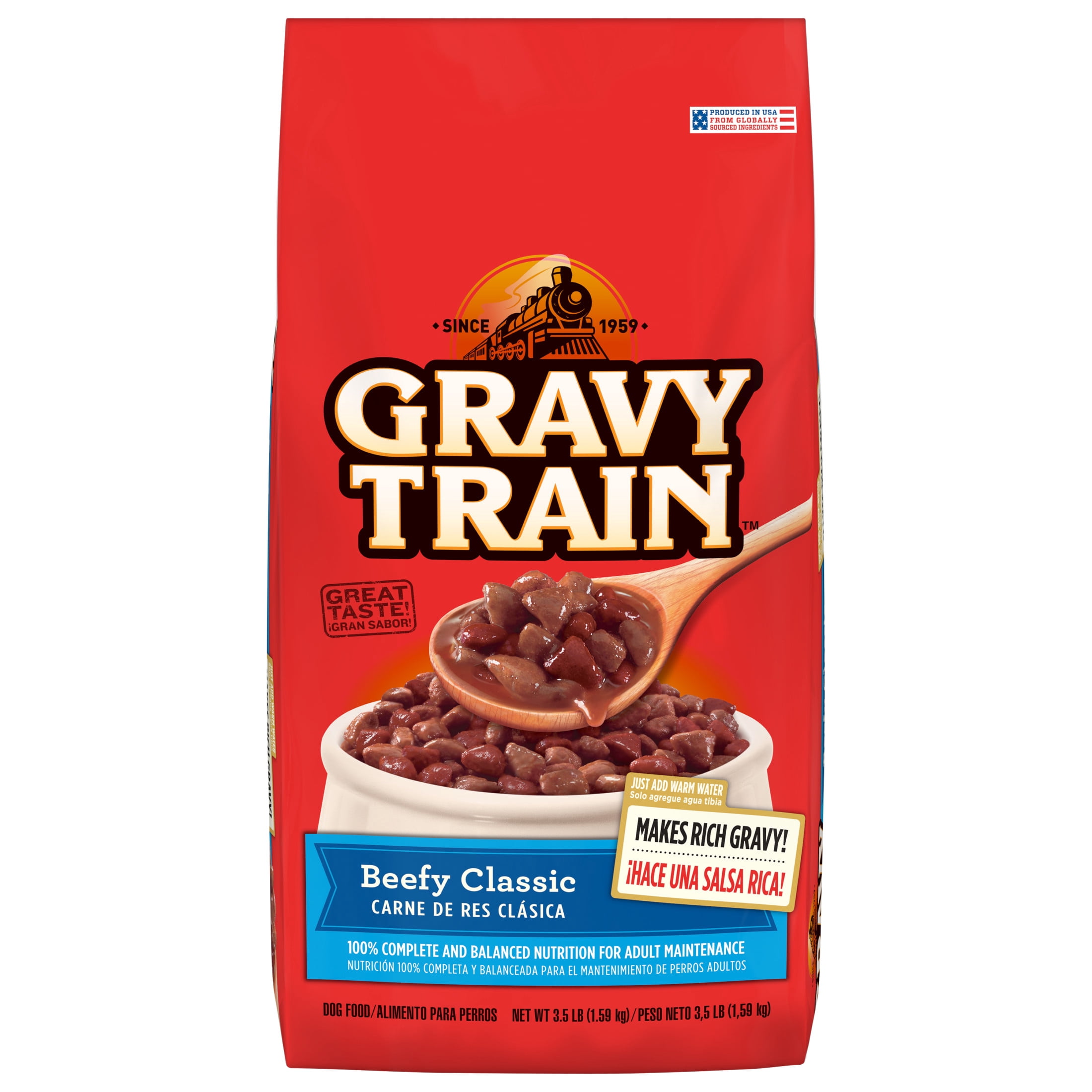 (4 pack) Gravy Train Beefy Classic Dry Dog Food, 3.5 lb. Bag