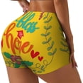 thumbnail image 2 of Sigee Bless This Home Print Women's High Waist Workout Shorts - Squat Proof, Tummy Control, Yoga and Gym Activewear-X-Large, 2 of 9