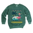 thumbnail image 3 of Ugly Sweater Flamingo - Women's Garment Dyed Sweatshirt, 3 of 12