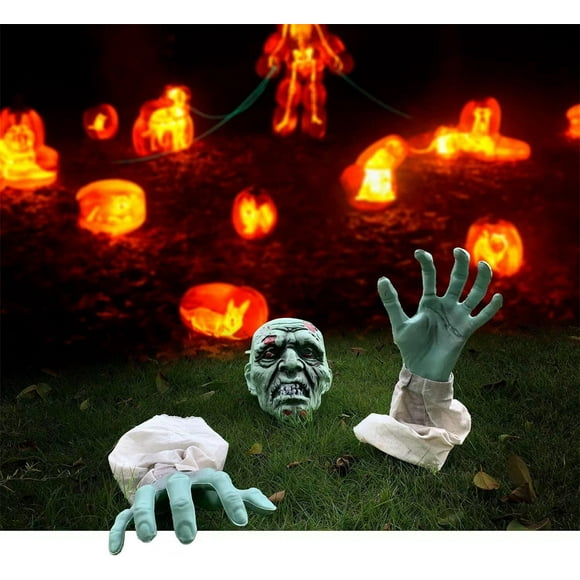 TopLLC Halloween Ground Insertion Skull Garden Decoration Garden Insertion Three-piece Set on Clearance