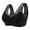 Black, variant on Women Front Closure Bra Lace Front Zippered Underwear Sexy V Lace Bralette Front Zipper Wireless Everyday Bra Plus Size Vest for Women