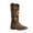 Coffee, variant on Cowboy Boots for Women Sunflower Embroidery Stitched Square Toe Low Heel Boot Ladies Mid-Calf Cowgirl Western Boots Pointy Toe Fashion Boots Khaki Brown Coffee US 6-10.5