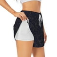 thumbnail image 2 of Bixox Women's Beautiful Roses pattern 2 in 1 Running Shorts - Lightweight Athletic Workout Gym Yoga Shorts Liner with Pockets - Large, 2 of 7