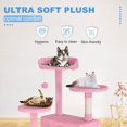 thumbnail image 6 of VibrantEcho Cat Tree 54in Cat Tower Multi-Level Durable Cat Scratching Post & Cozy Fun Cat Jumping Platform Space Saving Cat Condo Pet Play House for Indoor Cats,Pink, 6 of 14