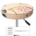 thumbnail image 4 of Fotbe Cute Ink Drawn Elephants Stool Covers Round,Waterproof Round Bar Stool Covers Bar Chair Covers Washable Stool Cushion Slipcover for 12-14 Inch Chair-14 inch, 4 of 7