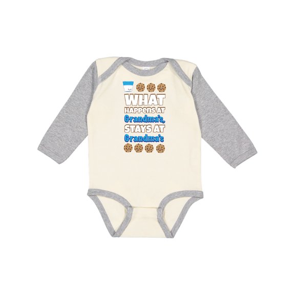 Inktastic What Happens at Grandma's Boys or Girls Long Sleeve Baby Bodysuit