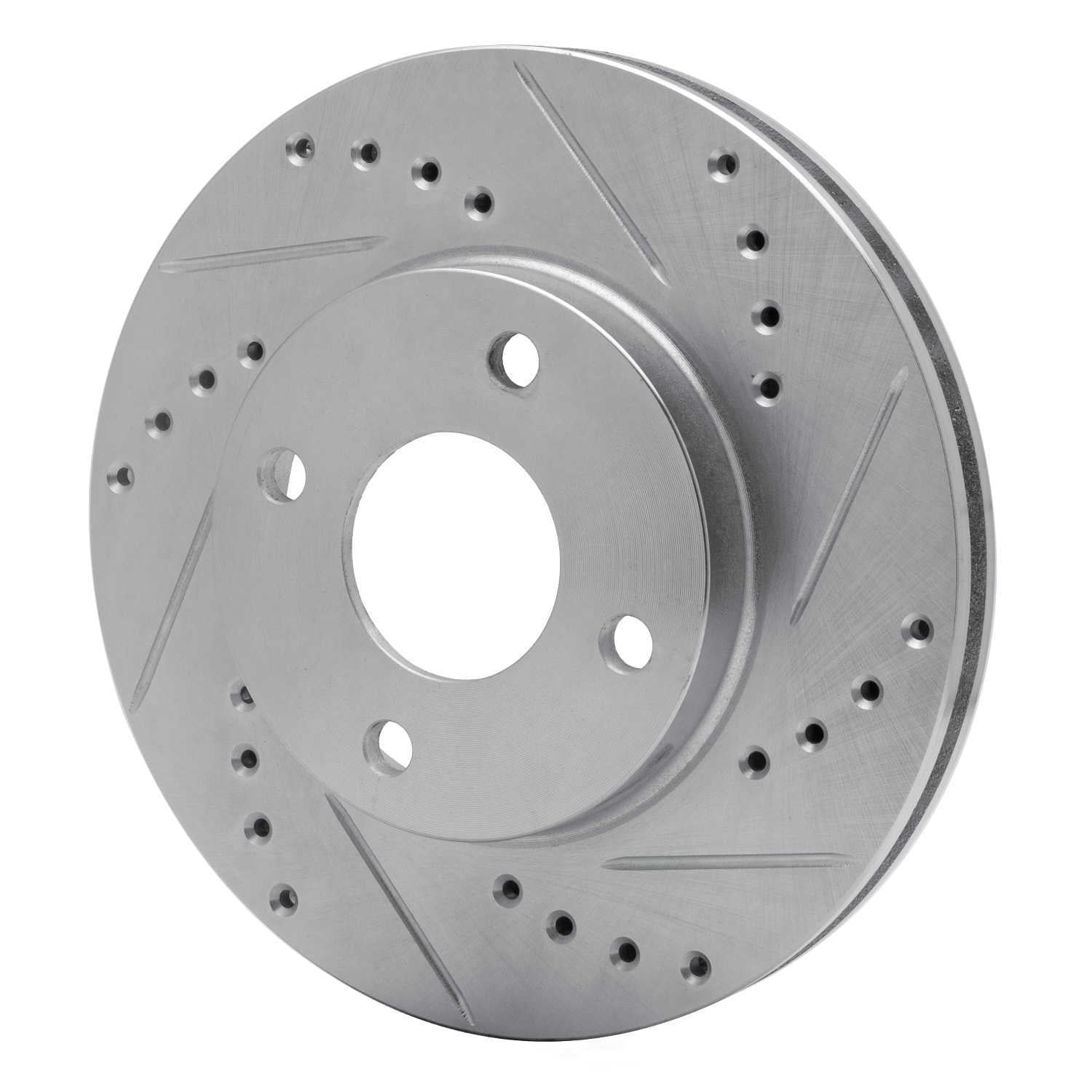 Dynamic Friction Company 631-56013R DFC Brake Rotor - Drilled And Slotted - Silver