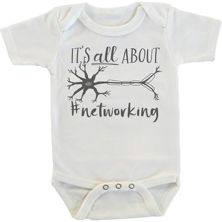 

Witty and Bitty It s All About Networking Science Onesie/Bodysuit