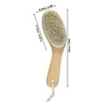 thumbnail image 4 of Unique Bargains 1 Pc Curved Handle Bath Brush Short Body Scrubber for Bath 9.84" Length Brown, 4 of 6
