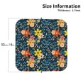 thumbnail image 3 of Disketp Blue Floral Funny Coasters,6 Pcs Leather Coasters With Holder, Perfect Housewarming Hostess Gifts,Protect Furniture From Water Marks Scratch And Damage, 3 of 9