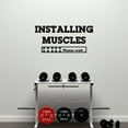 thumbnail image 1 of Installing Muscles Please Wait Gym Stickers Motivational Quotes Gym Wall Decals Fitness Stickers Wall Art Sports Quotes Wall Decals DP555-L, 1 of 5