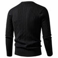 thumbnail image 3 of Smsaxvxz Men's Knit Sweater Slim Fit Crew Neck Long Sleeve Lightweight Pullover Tops Casual Fall Winter Clothing 2026 Black 2XL, 3 of 6