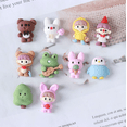 thumbnail image 3 of Dibujos animados Little Flatback Resina Accesorios de decoración Relleno de barro de cristal Cute Girl Charm Adornos DIY Hair Clip Phone Case Ornament Scrapbook Crafts, Rabbit Girl 10pcs oso de fresa Juguete, 3 of 5