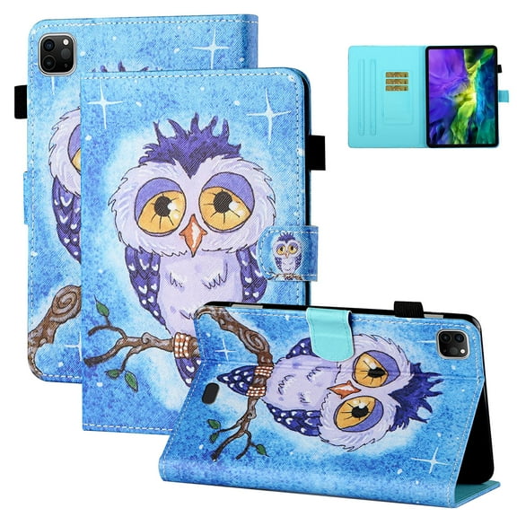 Allytech iPad Pro 11-inch Case 2020, iPad Pro 11 Case 2018, Slim Fit Smart Cover Auto Sleep Wake Folio Flip Kickstand Shockproof Protection Case Cover for Apple iPad Pro 11-inch, Cute Owl