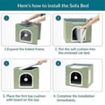 thumbnail image 5 of Large Cat Bed with Ball Hanging and Scratch Pad Foldable Cat Beds,A, 5 of 5