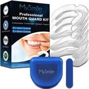 MySmile 6pc 3S+3M Anti Snoring Anti Grinding Sleeping Aids, Moldable 4 In 1 Mouth Guardwith Blue Case, Fit for Teeth Whitening Tray