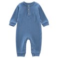 thumbnail image 4 of Gelikeya Baby Clothing Solid for Boys Girls Solid Color Bodysuit Jumpsuit Toddler Rompers Casual Wear (Blue, 3-6 Months), 4 of 6