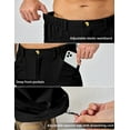 thumbnail image 6 of Little Donkey Andy Men's Stretch Convertible Pants Zip-Off Lightweight Quick-Dry Hiking Fishing Travel Pants (Capris Black S), 6 of 9