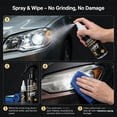 thumbnail image 5 of Headlight Restoration Kit with Spray Cleaner for Hazy Lenses, Car Auto Polish, 100ml, 5 of 8