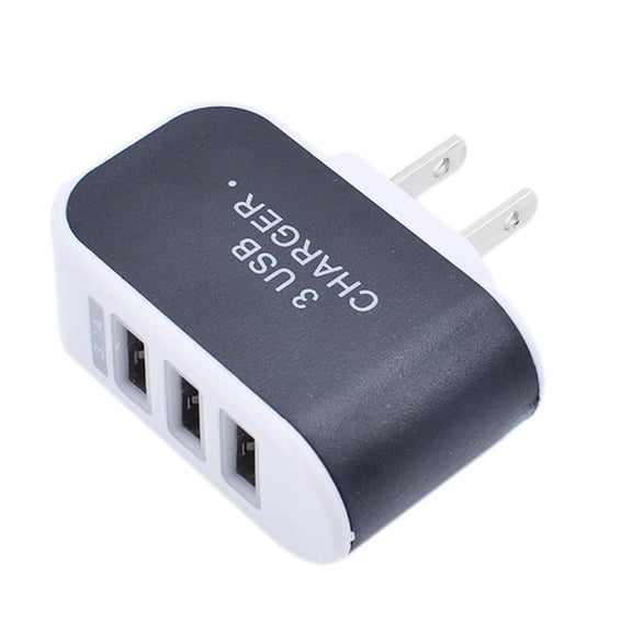 Wall Chargers - 3-Port USB Charging Station, 3.1A Fast Chargers, Compact AC Power Adapters for Home, Office, Travel, Multiple Device Charging