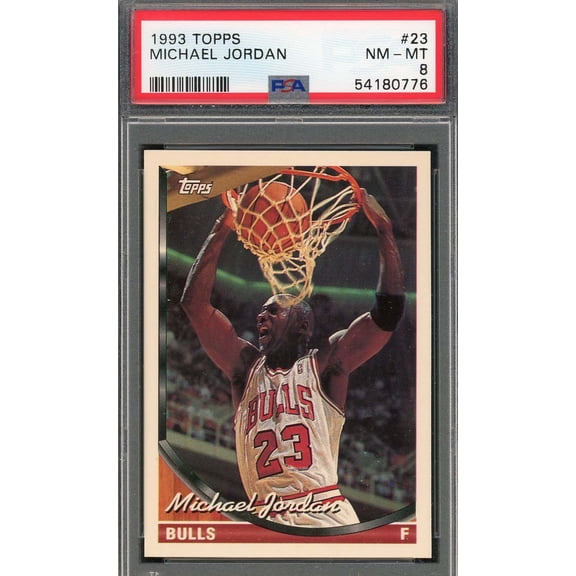 Michael Jordan 1993 Topps Basketball Card #23 Graded PSA 8