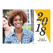 School Color Graduation Thank You Card