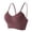 Red -AW23, variant on Cami Bras - Women's V-Neck Padded Seamless Straps Bralette Everyday Basic Sleeping Bra Gray 32