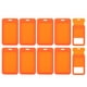 thumbnail image 1 of Uxcell 10 Pack Clear Badge Holder, Portatarjetas de identificación de plástico, clips de protección de ID vertical de doble cara, naranja, 1 of 6