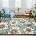 thumbnail image 2 of Wellber Area Rug Soft Vintage Floral Rugs Non Slip Carpet for Bedroom Living Room Home Deocr,6'x9',Green, 2 of 6