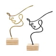 thumbnail image 1 of Abbracc 2Pack Metal Wire Art Sculpture Geometric Line Figure Crafts Table Decoration, 1 of 9