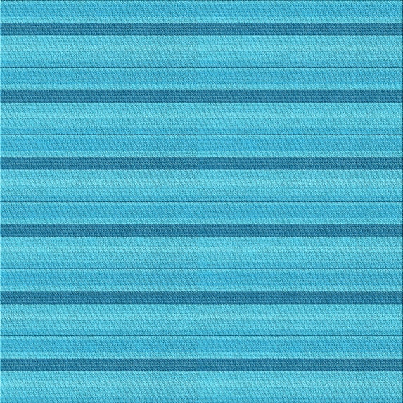 Ahgly Company Machine Washable Indoor Square Transitional Bright Cyan Blue Area Rugs, 7' Square