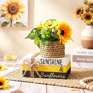Wesiti 4 Pcs Table Centerpieces Decor Tiered Tray Decor Sunflower