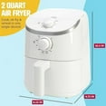 thumbnail image 2 of Healthier Meals in Minutes, Adjustable Temp Control up to 400°F, Easy-to-Use Design, Nonstick Basket and Tray Made without  900 Watts, 2-Quart, White, 2 of 6