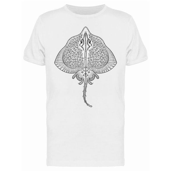 Zentangle Stingray Totem T-Shirt Men -Image by Shutterstock, Male 3X-Large