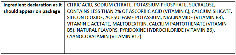 Great Value Electrolyte Vitamin Enhanced Strawberry Kiwi Drink Mix, 0.08 oz, 10 Count