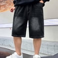 thumbnail image 2 of Mnyotv high waisted baggy shorts for boys casual Wide Leg Jean Shorts with pockets kids retro denim jorts, 2 of 5