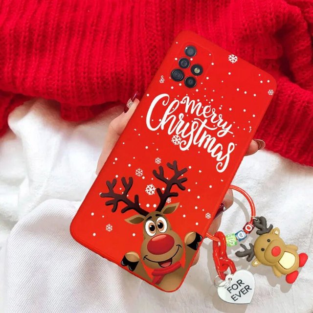 Reindeer 3D Christmas Santa Claus Tree Hat Case For iPhone 7 8 Plus 6 6S Plus Snowman 3D Key Chain Tpu Phone Cover