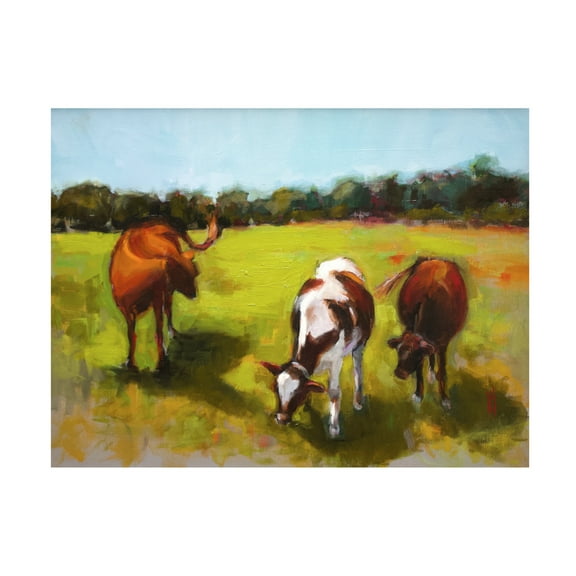 Canvas Wall Art - Sally Hootnick 'Hannah and Her Sisters' Wall Art for Living Room, Bedroom, or Office Décor by Trademark Fine Art - 19 x 14 Inches