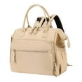 thumbnail image 3 of Viaje de pañales bolso de pañales bolsas para el hombro de gran capacidad con bolsas de múltiples bolsillos múltiples mochilas para el gimnasio al , beige, 3 of 8