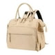 thumbnail image 3 of Bolso de pañales para bebés bolso de pañales, bolso de hombro de gran capacidad múltiples bolsillos para excursiones para excursiones, al aire libre, beige, 3 of 10