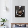 thumbnail image 3 of Nawypu Bedroom Wall Decor,Framed Romantic Couple Living Room Canvas wall art,Love Heart 3D Sculpture Effect,Black and White Modern Abstract hug Lovers Painting Picture Poster Prints for Hotel, 3 of 4