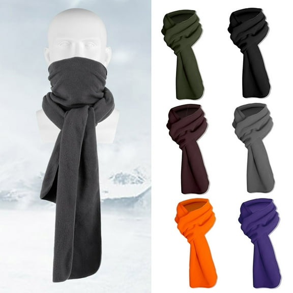 COOLHOOD Fashion Warm Fleece Scarf Soft Lightweight Solid Color Autumn Winter Scarves Wraps for Women Men Girls