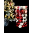 thumbnail image 2 of Période festive Assortiment de 100 ornements rouge et argent, 2 of 4